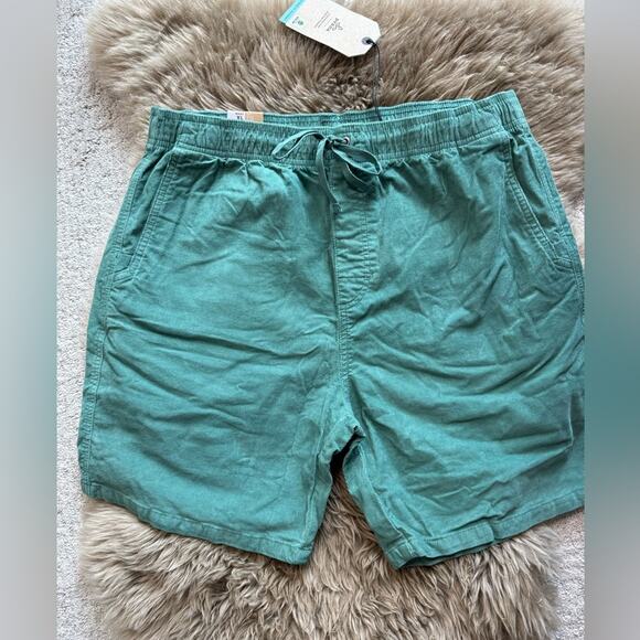 Prana Canyon Camp Shorts Elastic Waist Men’s Extra Large XL Green - Picture 1 of 5